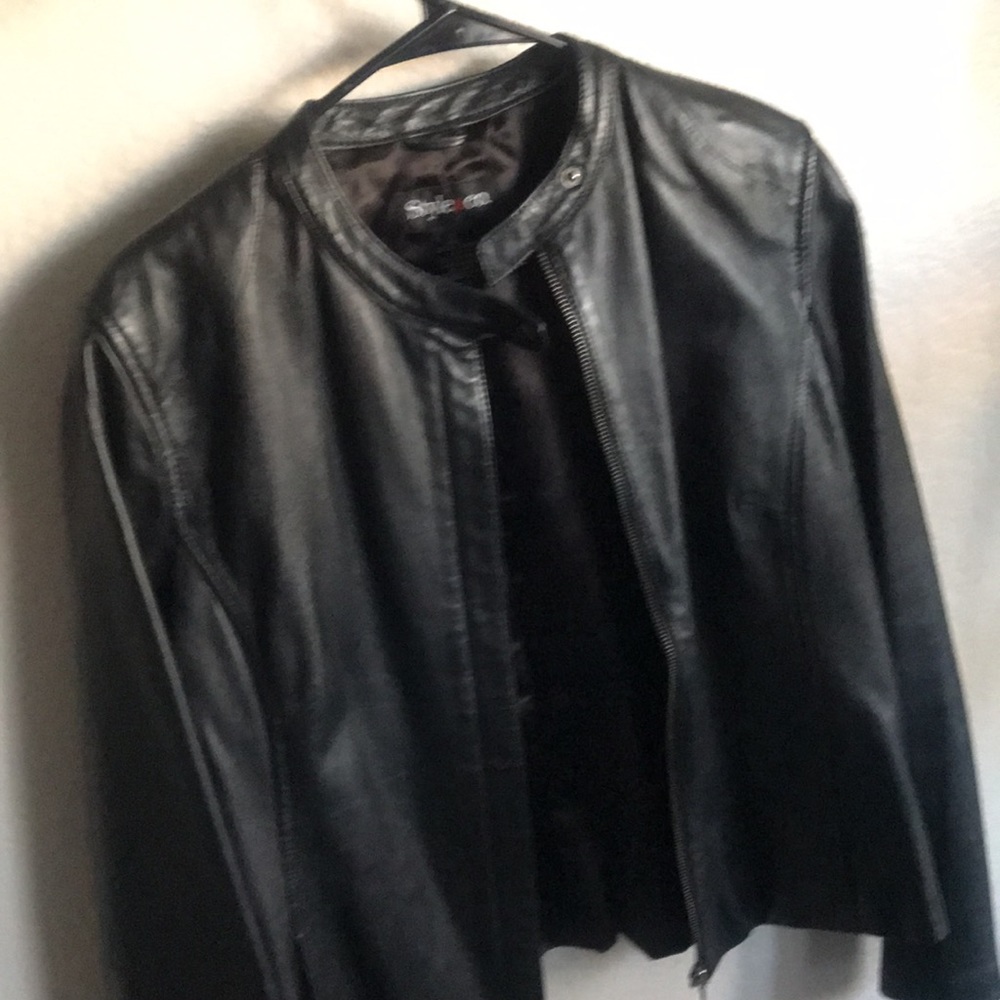 Style&Co. leather lined jacket .